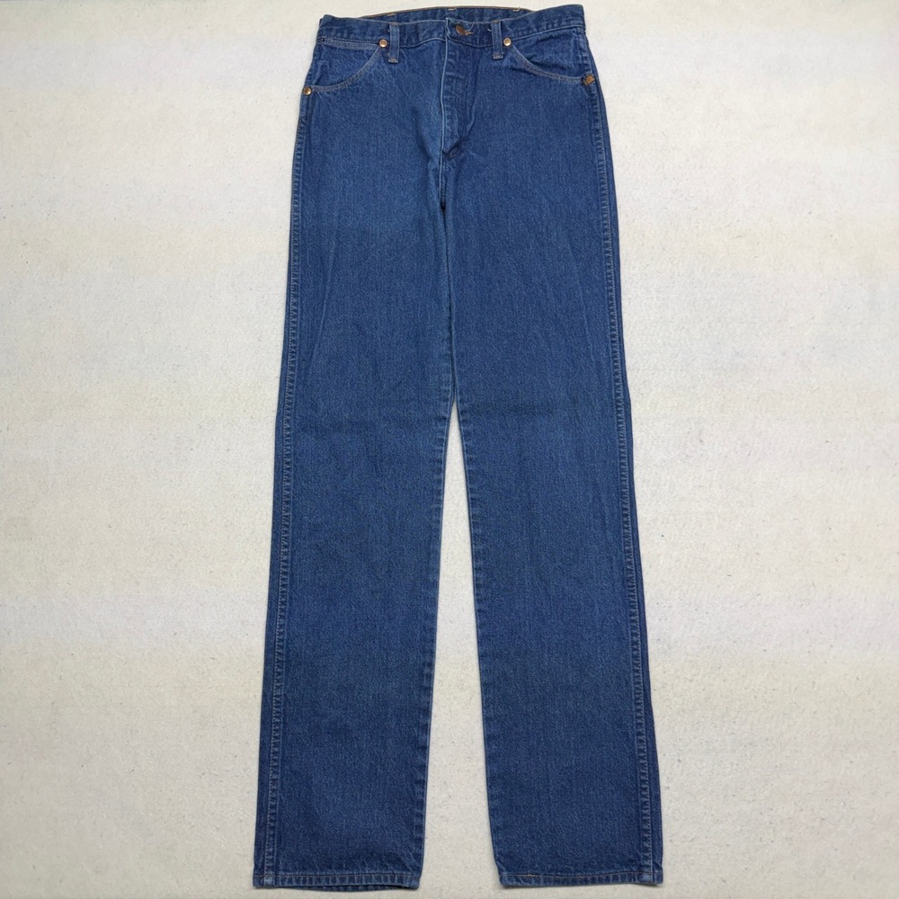 Vintage Wrangler 13MWZ Cowboy Cut Jeans Mens 32x36 Blue Denim Made in USA 90s